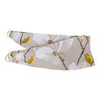 Homescapes Yellow Anita Floral Tie Back Pair