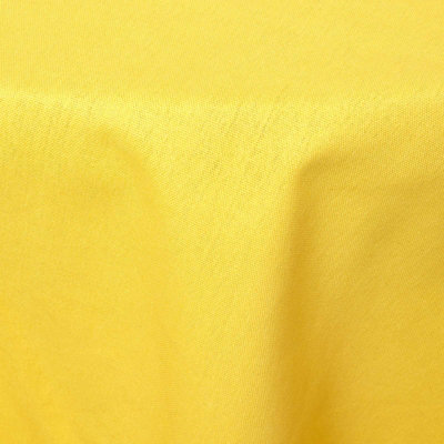 Homescapes Yellow Cotton Round Tablecloth 178 cm