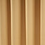Homescapes Yellow Herringbone Chevron Blackout Curtains Pair Eyelet Style, 46x90"