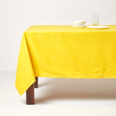 Homescapes Yellow Tablecloth 178 x 300 cm