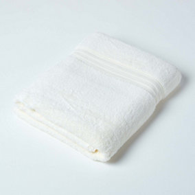 Homescapes Zero Twist Supima Cotton Bath Sheet, Cream