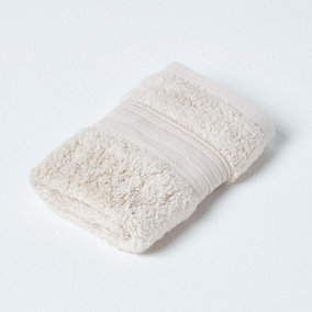 Homescapes Zero Twist Supima Cotton Face Cloth, Beige