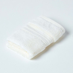 Homescapes Zero Twist Supima Cotton Face Cloth, Cream