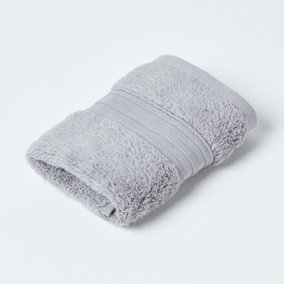Homescapes Zero Twist Supima Cotton Face Cloth, Grey