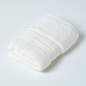 Homescapes Zero Twist Supima Cotton Hand Towel, Cream