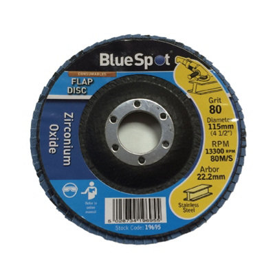 HomeSmart 1 Packs 115mm Flap Disc 80 Grit Zirconium Oxide for Angle ...