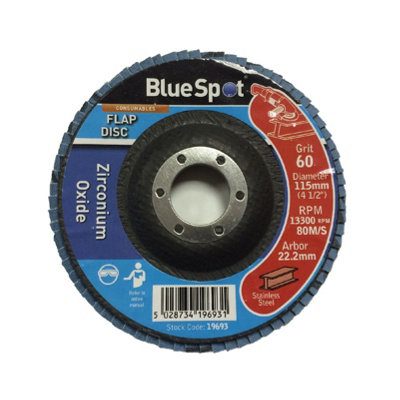 Homesmart 10 Packs 115mm Flap Disc 60 Grit Zirconium Oxide for Angle ...