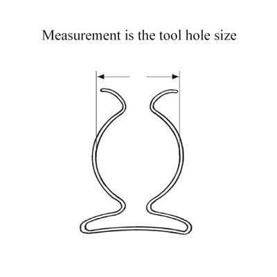 10 X Narrow Base Tool Spring Terry Clips Heavy Duty Tool Storage Hangers ER20-ER25
