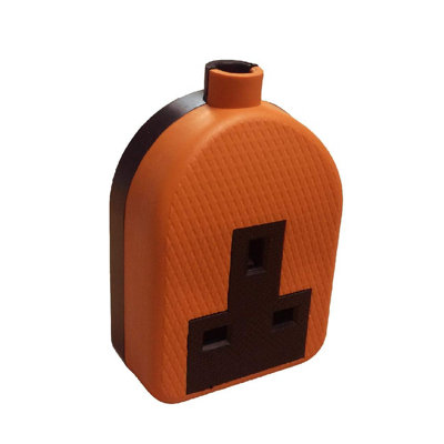 HomeSmart Heavy Duty Orange High Impact Single Socket Extension Lead 1 Gang