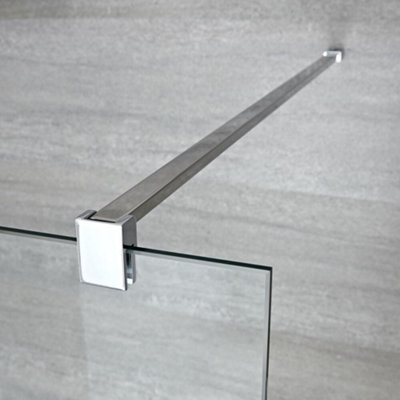 HomeStyleStore 1000mm Chrome Recessed Walk In Wet Room Shower Enclosure ...