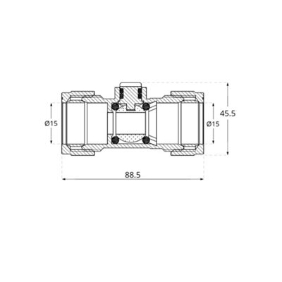 HomeStyleStore 15mm Chrome Hot Cold Water Isolating Valve