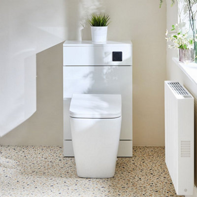 HomeStyleStore 500mm White Bathroom Toilet WC Unit Square Pan with ...