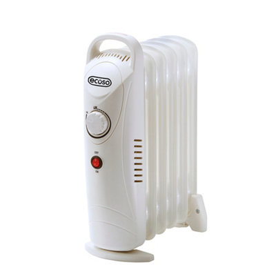 HomeStyleStore 800W White UK Plug Oil Filled Portable Desktop Electric ...