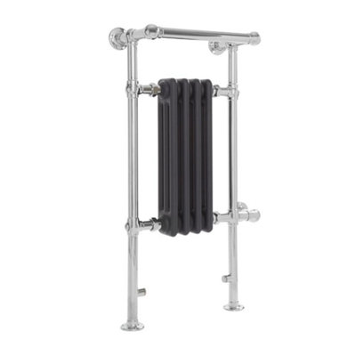 HomeStyleStore 930 x 452mm Chrome and Anthracite Electric Heated Towel ...