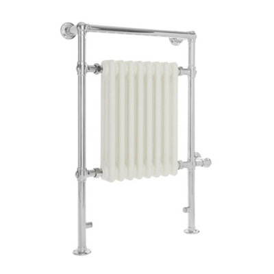 HomeStyleStore 930mm x 620mm Chrome and White Electric Heated Towel ...