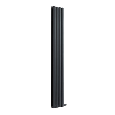HomeStyleStore Anthracite 1784 x 236mm Dry Heat Vertical Double Oval ...