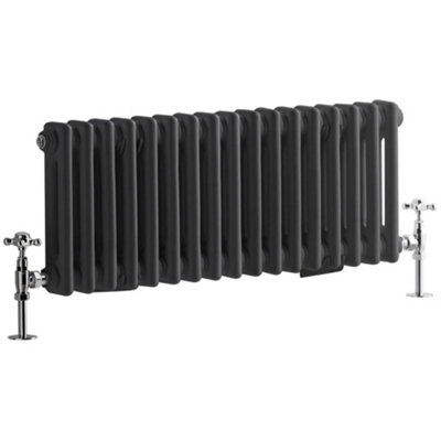 HomeStyleStore Anthracite Cast Iron Style Horizontal Double Column ...