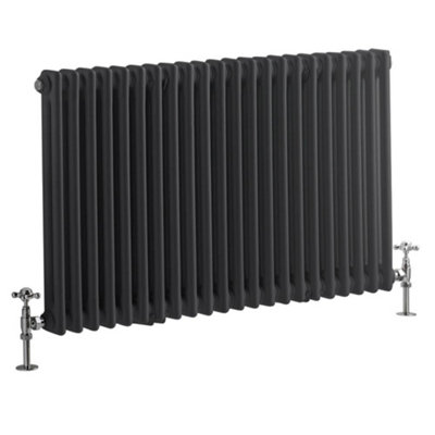 HomeStyleStore Anthracite Cast Iron Style Horizontal Double Column ...