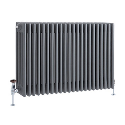 HomeStyleStore Anthracite Cast Iron Style Horizontal Four Column ...