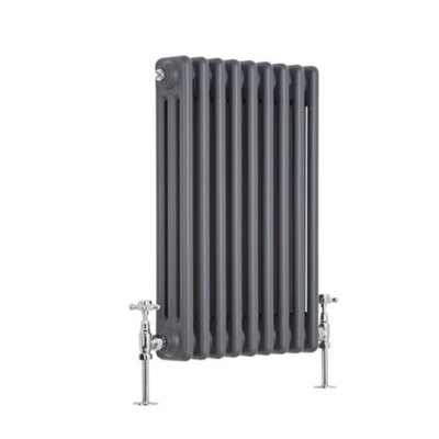 HomeStyleStore Anthracite Cast Iron Style Horizontal Triple Column ...