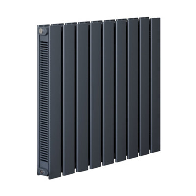 HomeStyleStore Anthracite Double Flat Panel Vertical Convector Radiator ...