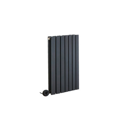 HomeStyleStore Anthracite Double Flat Panel WiFi Electric Horizontal ...