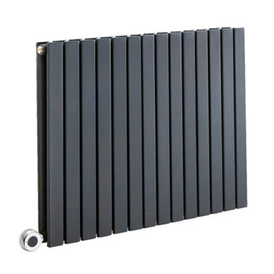HomeStyleStore Anthracite Double Flat Panel WiFi Electric Horizontal ...