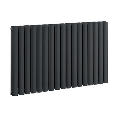 HomeStyleStore Anthracite Double Oval Panel WiFi Electric Horizontal ...