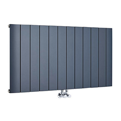HomeStyleStore Anthracite Horizontal Single Panel Aluminium Designer ...
