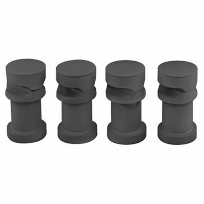 HomeStyleStore Anthracite Set of 4 Horizontal Radiator Brackets