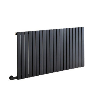 HomeStyleStore Anthracite Single Flat Panel Electric Horizontal ...