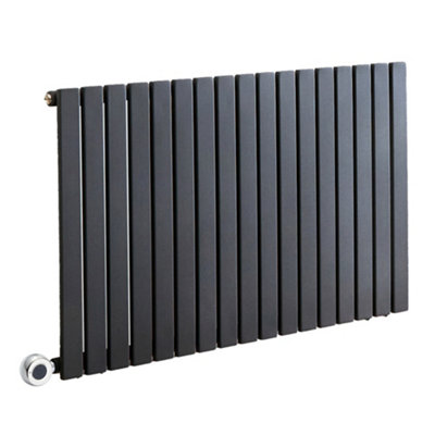 HomeStyleStore Anthracite Single Flat Panel Horizontal WiFi Electric ...