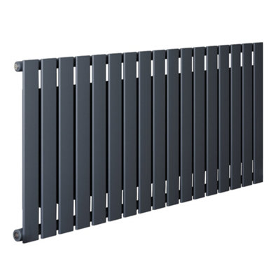 HomeStyleStore Anthracite Single Flat Panel Vertical Convector Radiator ...
