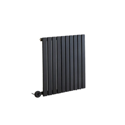 HomeStyleStore Anthracite Single Flat Panel WiFi Electric Horizontal ...