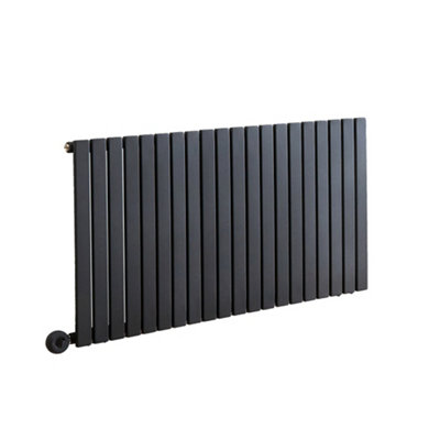 HomeStyleStore Anthracite Single Flat Panel WiFi Electric Horizontal ...