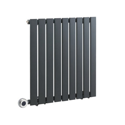 HomeStyleStore Anthracite Single Flat Panel WiFi Electric Horizontal ...