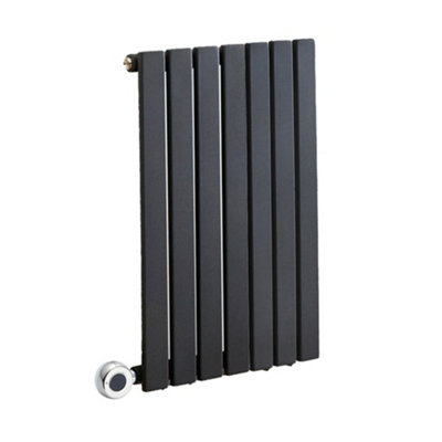 HomeStyleStore Anthracite Single Flat Panel WiFi Electric Horizontal ...
