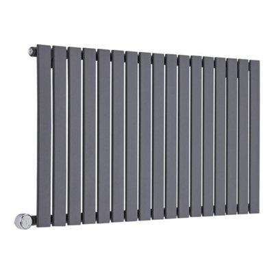 HomeStyleStore Anthracite Single Flat Panel WiFi Horizontal Electric ...