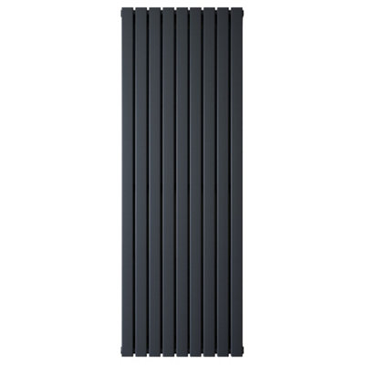 HomeStyleStore Anthracite Vertical Double Flat Panel Convector Radiator ...
