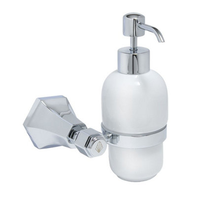 HomeStyleStore Art Deco Bathroom Wall Mounted Ceramic Soap Dispenser ...