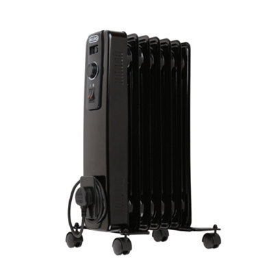 HomeStyleStore Black 1500W UK Plug In Control Oil Filled Smart Electric ...
