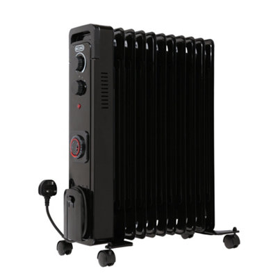 HomeStyleStore Black 2500W UK Plug In Oil Filled Smart Electric ...