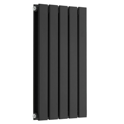 HomeStyleStore Black Double Flat Panel Horizontal Designer Radiator ...