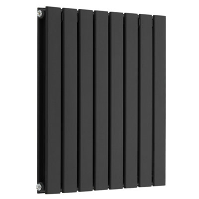 HomeStyleStore Black Double Flat Panel Horizontal Designer Radiator ...