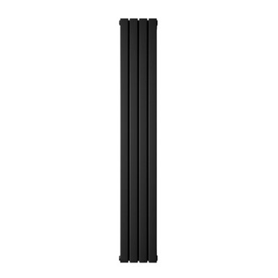 HomeStyleStore Black Double Flat Panel Vertical Convector Radiator ...