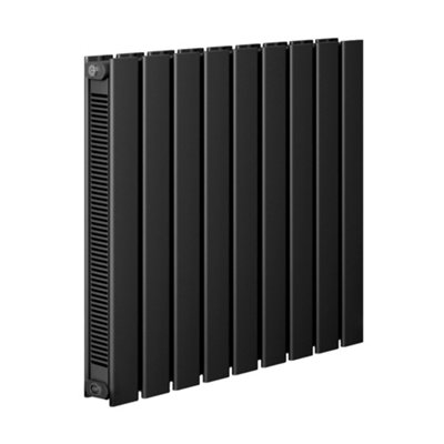 HomeStyleStore Black Horizontal Double Flat Panel Convector Radiator ...