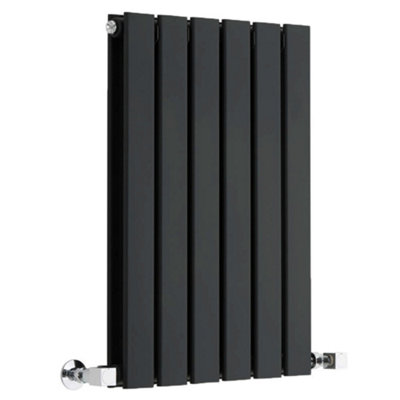 HomeStyleStore Black Horizontal Double Flat Panel Designer Radiator ...