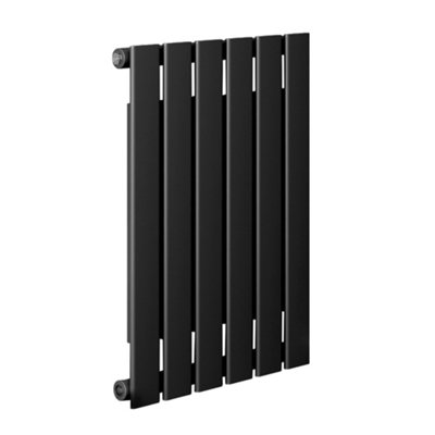HomeStyleStore Black Horizontal Single Flat Panel Convector Radiator ...