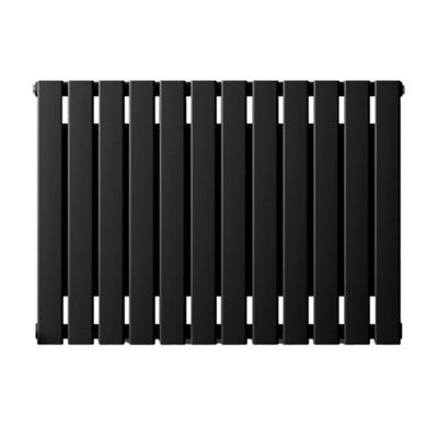 HomeStyleStore Black Horizontal Single Flat Panel Convector Radiator ...