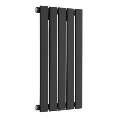 HomeStyleStore Black Single Flat Panel Horizontal Designer Radiator ...